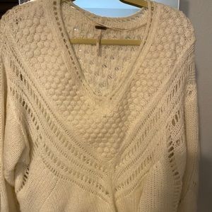 Cream Free People sweater